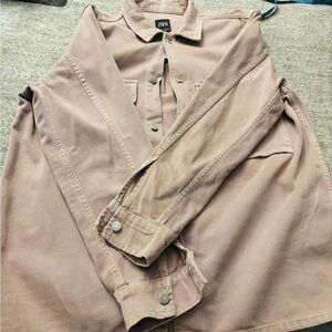 Zara Light Pink Button-Up Jacket